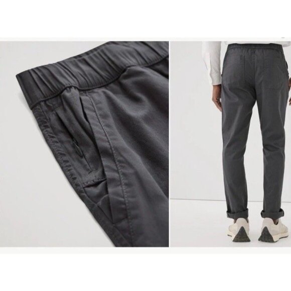 Pact Grey Daily Twill Midweight Pant in Storm Size M/ 30” L Drawstring Organic - Picture 13 of 13
